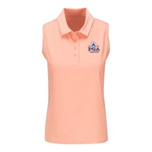 NIKE 2026 PGA CHAMPIONSHIP WOMEN'S VICTORY SLEEVELESS POLO IN APRICOT