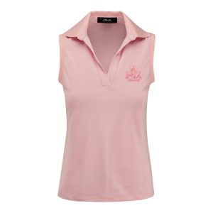 RALPH LAUREN 2026 PGA CHAMPIONSHIP WOMEN'S PIQUE SCALLOP POLO IN LIGHT PINK