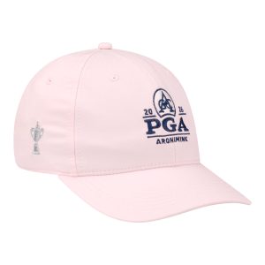 AHEAD 2026 PGA CHAMPIONSHIP WOMEN'S TECH LOGO & TROPHY HAT IN SOFT PINK