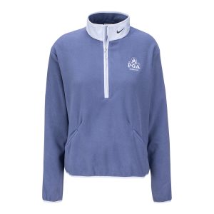 NIKE 2026 PGA CHAMPIONSHIP WOMEN'S VICTORY FLEECE QUARTER ZIP IN SANDED PURPLE AND GHOST