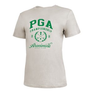 AHEAD 2026 PGA CHAMPIONSHIP WOMEN'S CROSS CLUBS T-SHIRT IN BONE